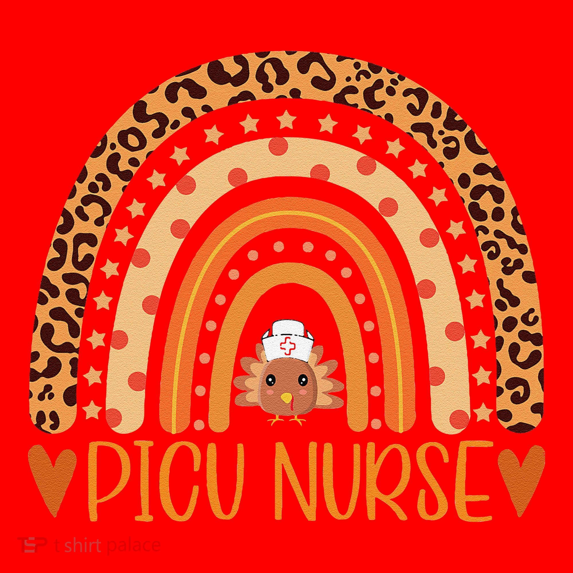 Turkey Nurse Leopard Thanksgiving Picu Nurse Rainbow Women Santa Hat