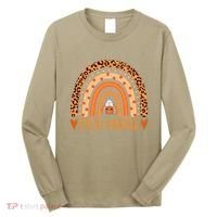 Turkey Nurse Leopard Thanksgiving Picu Nurse Rainbow Women Long Sleeve Shirt thumb 0