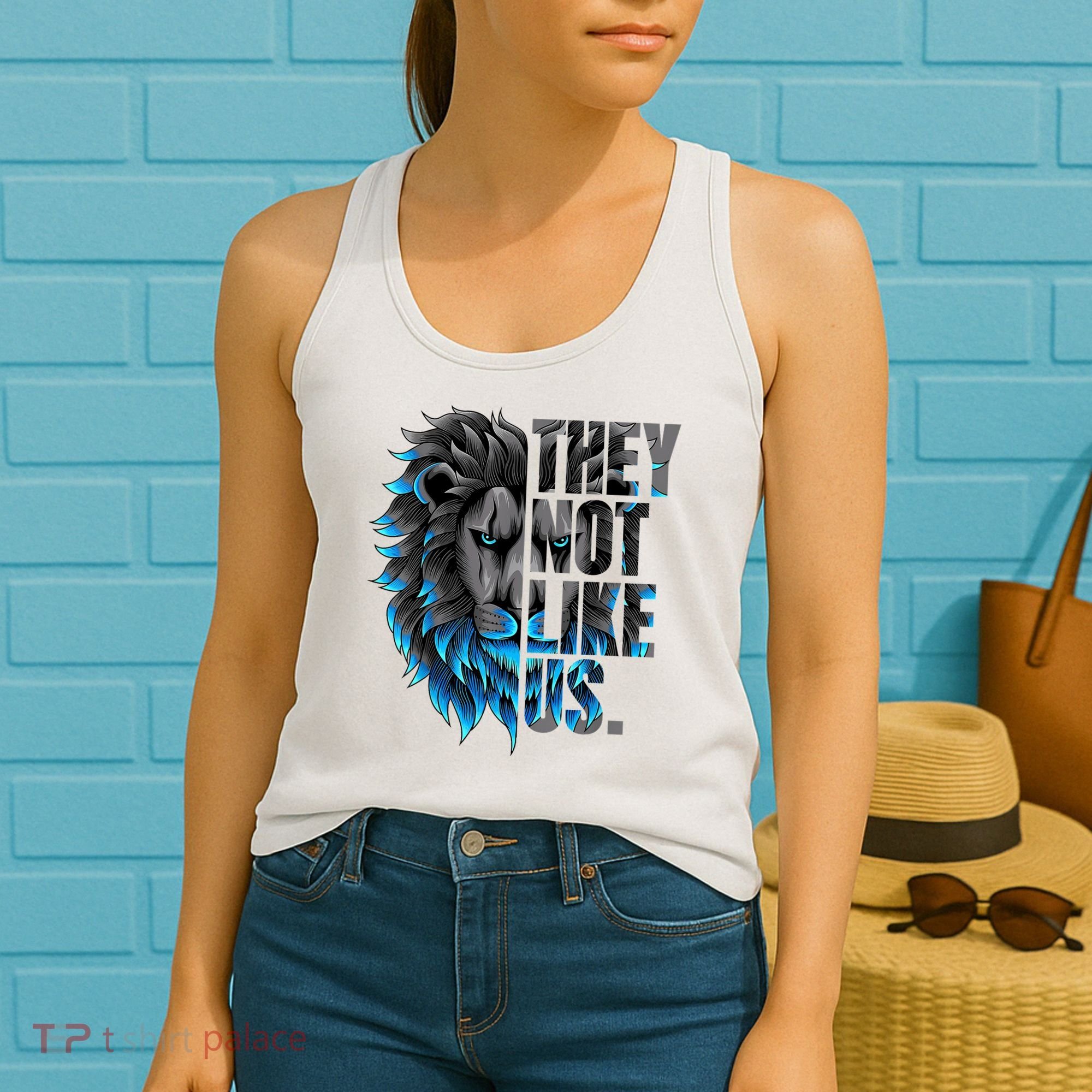 They Not Like Us Touchdown American Football Game Day Lion Women's Tank Top