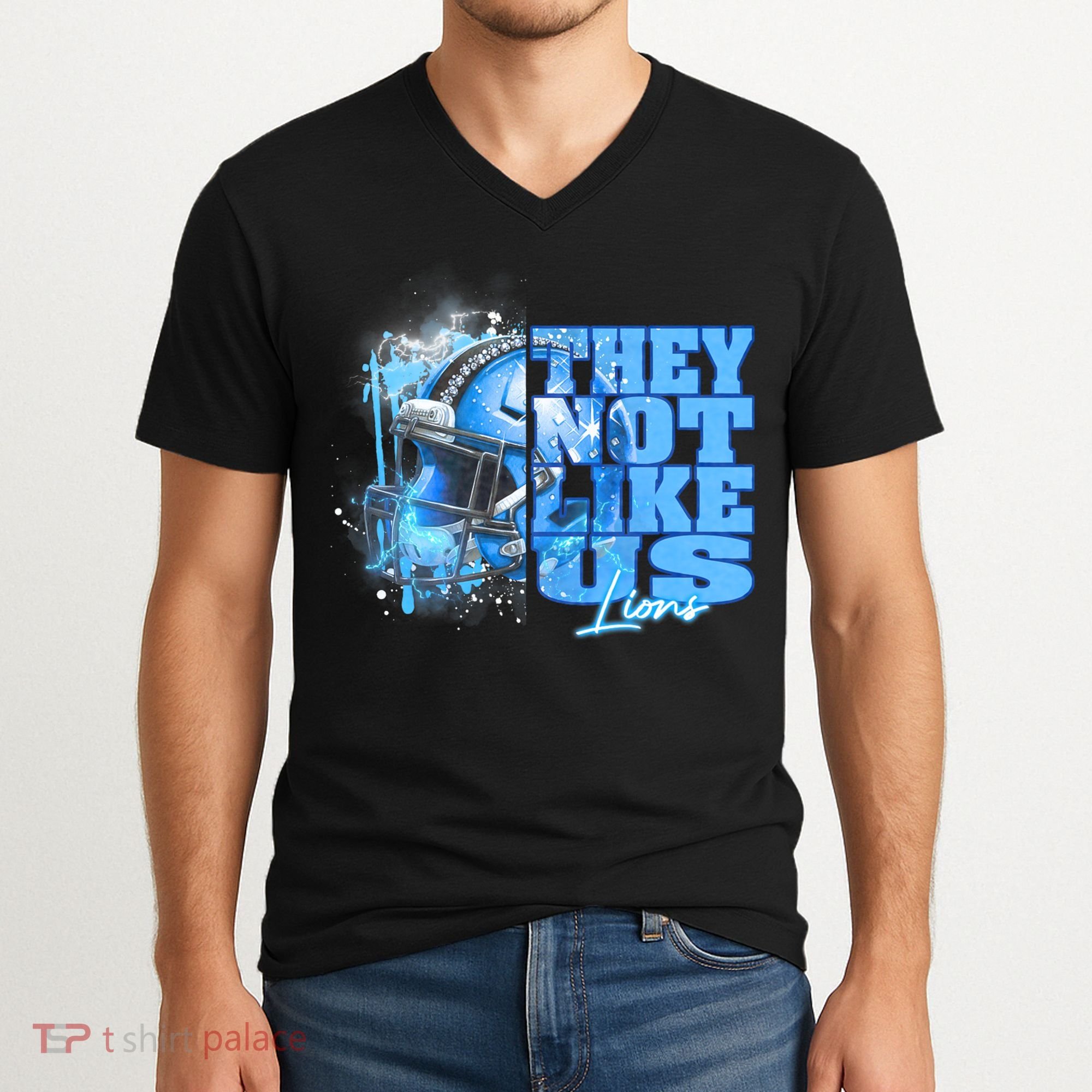 They Not Like Us Lions Grit V-Neck T-Shirt