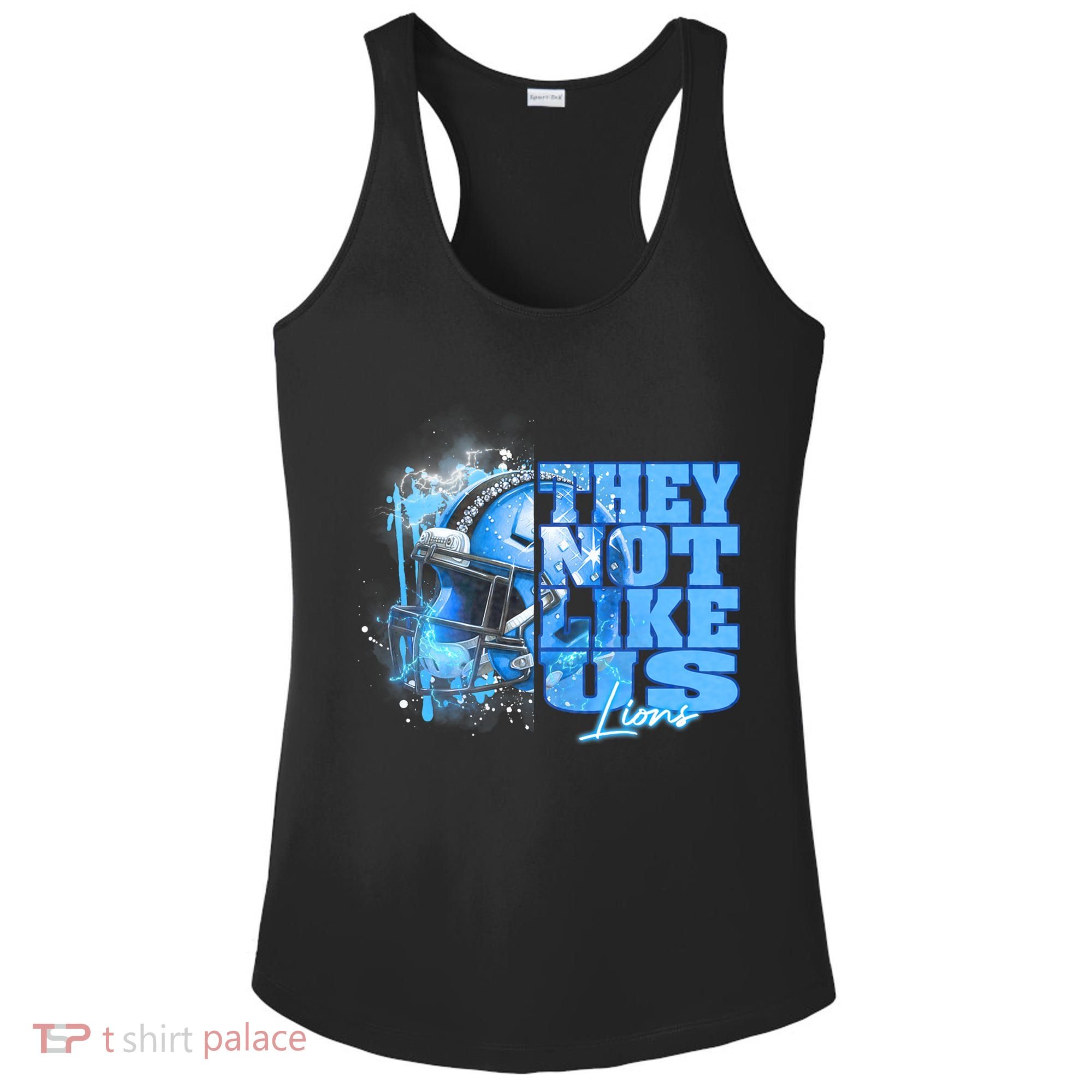 They Not Like Us Lions Grit Ladies PosiCharge Competitor Racerback Tank