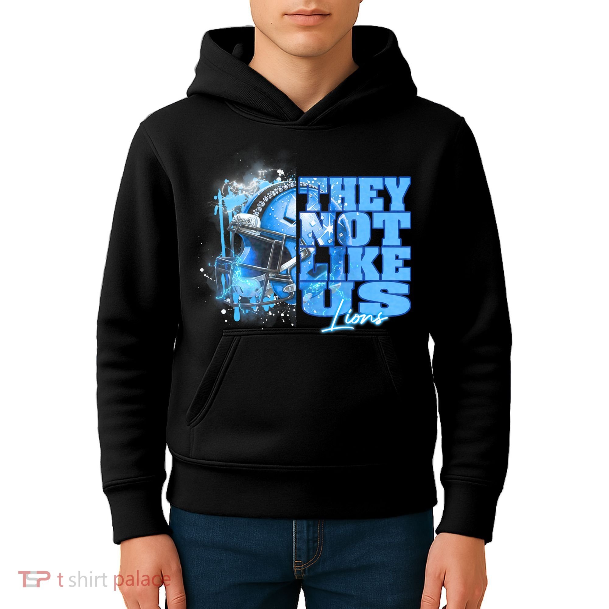 They Not Like Us Lions Grit Kids Hoodie