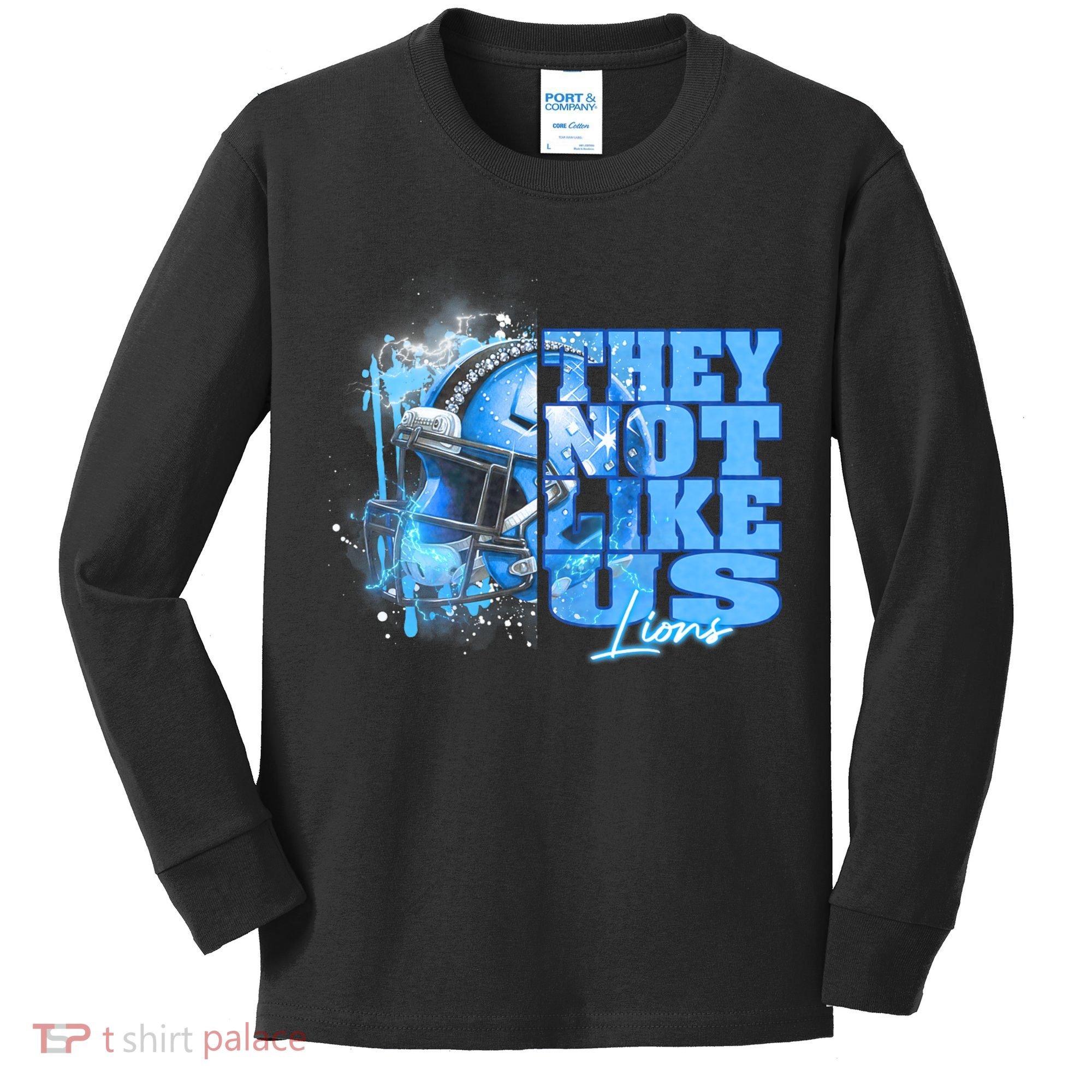 They Not Like Us Lions Grit Kids Long Sleeve Shirt