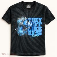 They Not Like Us Lions Grit Kids Tie-Dye T-Shirt thumb 0