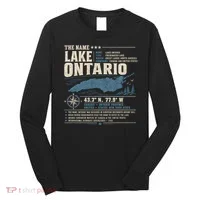 The Name Lake Ontario Coordinates Long Sleeve Shirt thumb 0