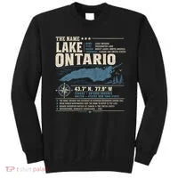 The Name Lake Ontario Coordinates Sweatshirt thumb 0