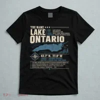 The Name Lake Ontario Coordinates T-Shirt thumb 5