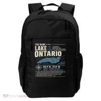 The Name Lake Ontario Coordinates Backpack thumb 0