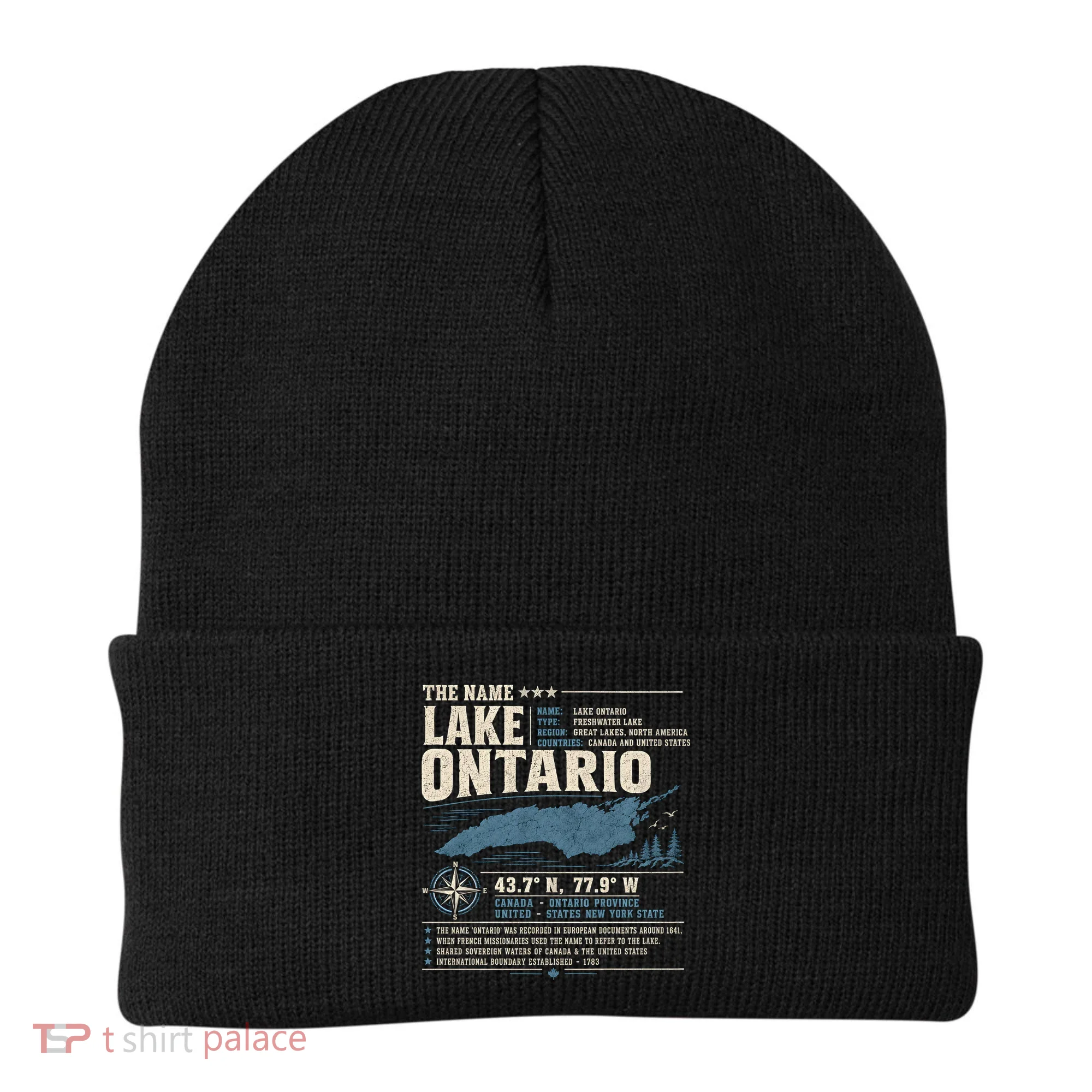 The Name Lake Ontario Coordinates Beanie