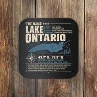 The Name Lake Ontario Coordinates Coaster thumb 0