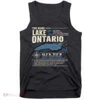 The Name Lake Ontario Coordinates Tank Top thumb 0