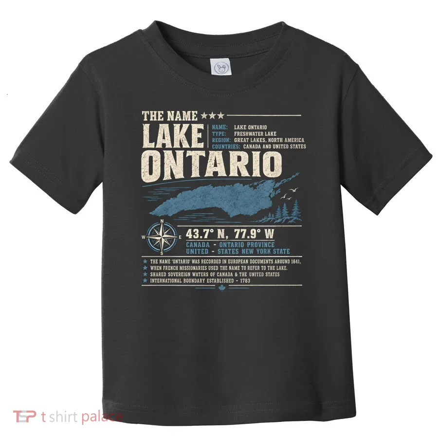 The Name Lake Ontario Coordinates Toddler T-Shirt