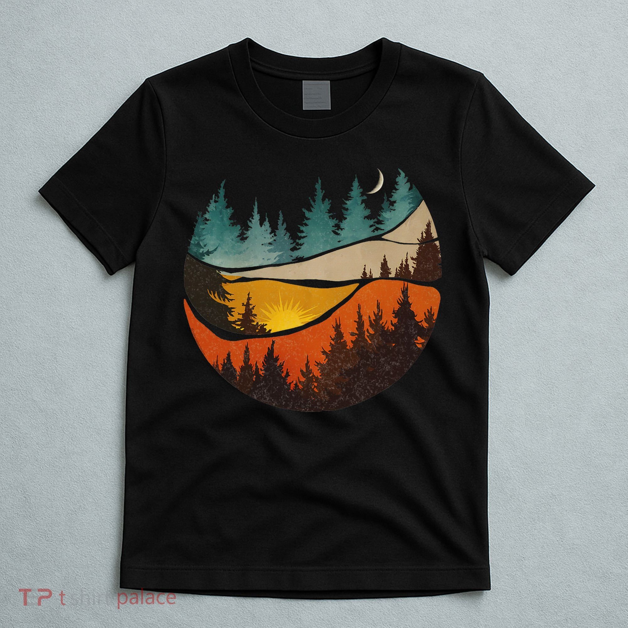 Trees Nature Mountains Adventure Outdoor Wildlife Forest T-Shirt
