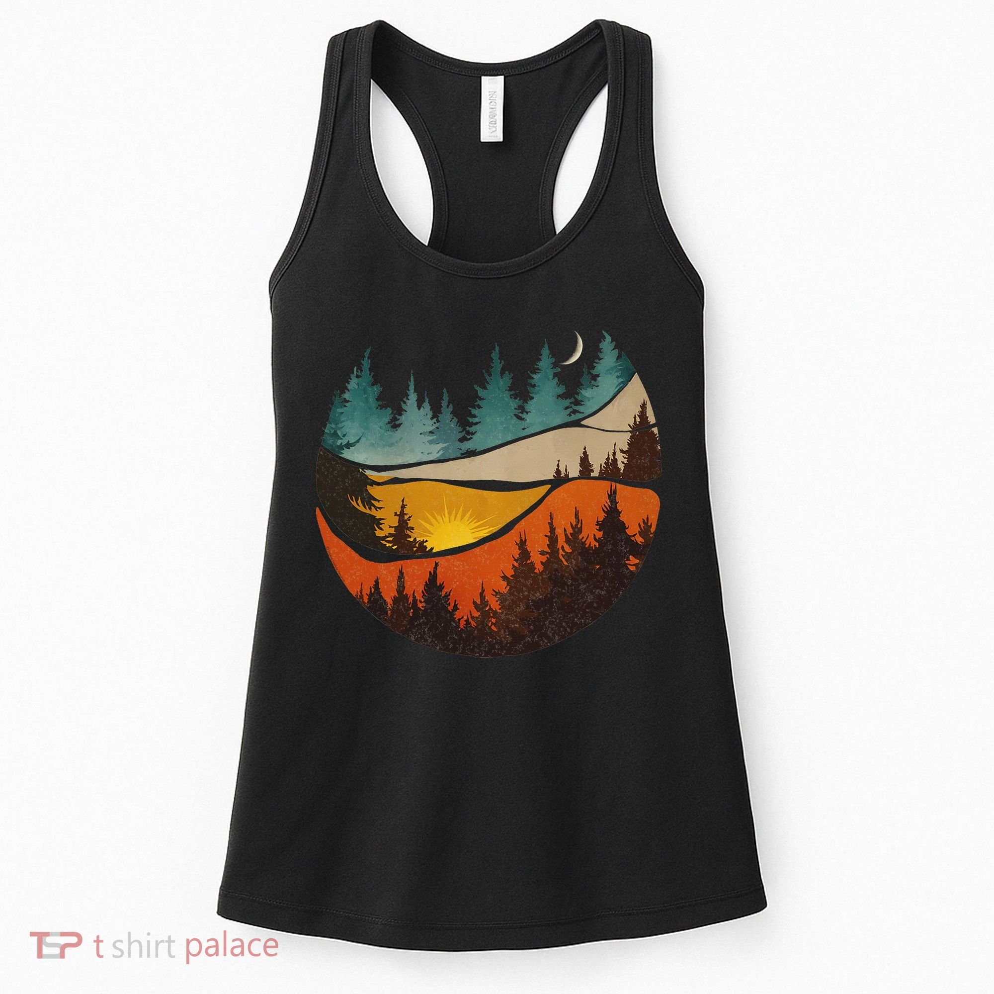 Trees Nature Mountains Adventure Outdoor Wildlife Forest Women's Tank Top