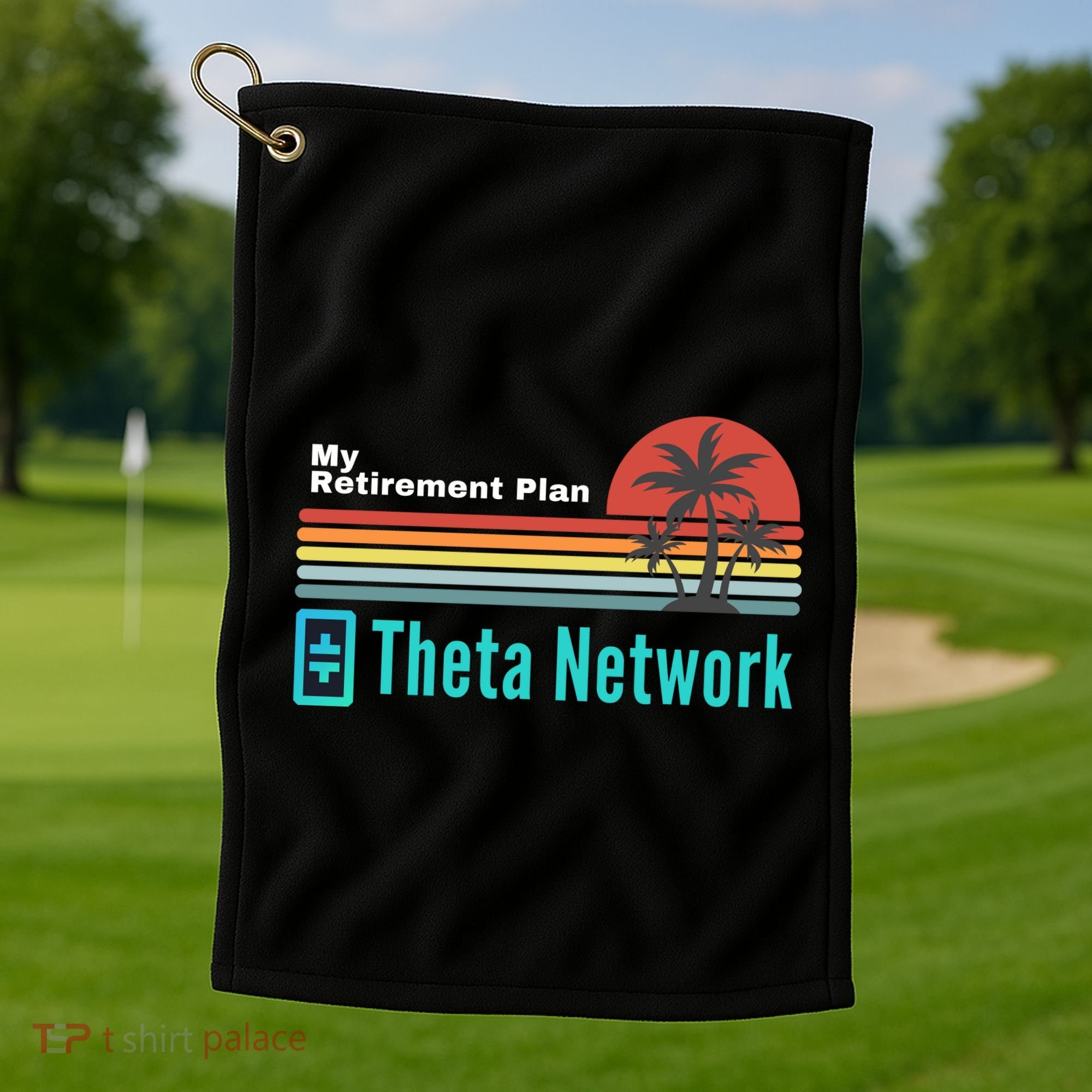 Theta Network My Retirement Plan Blockchain Crypto DeFi Golf Towel