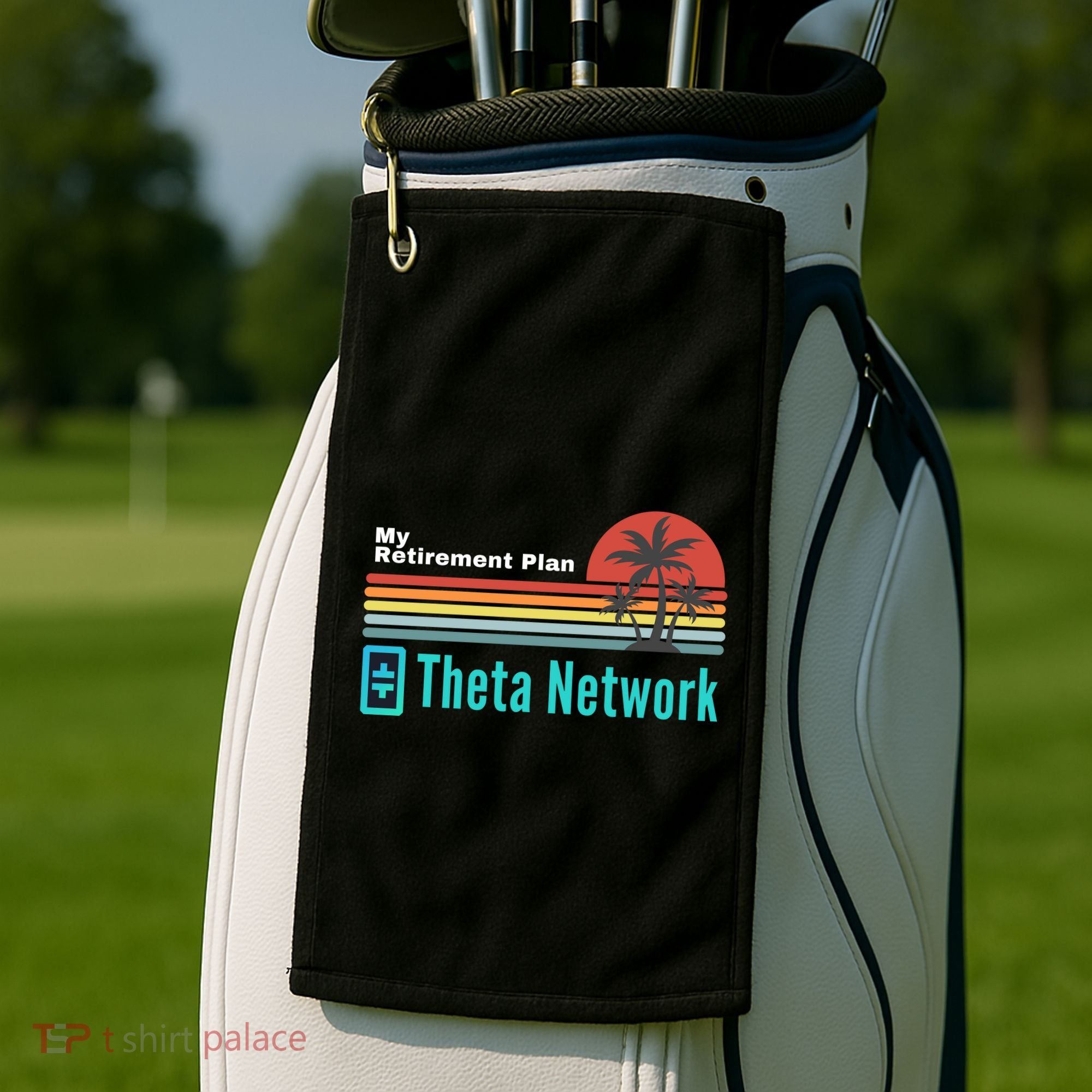 Theta Network My Retirement Plan Blockchain Crypto DeFi Golf Towel