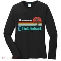 Theta Network My Retirement Plan Blockchain Crypto DeFi Women's Long Sleeve Shirt thumb 0
