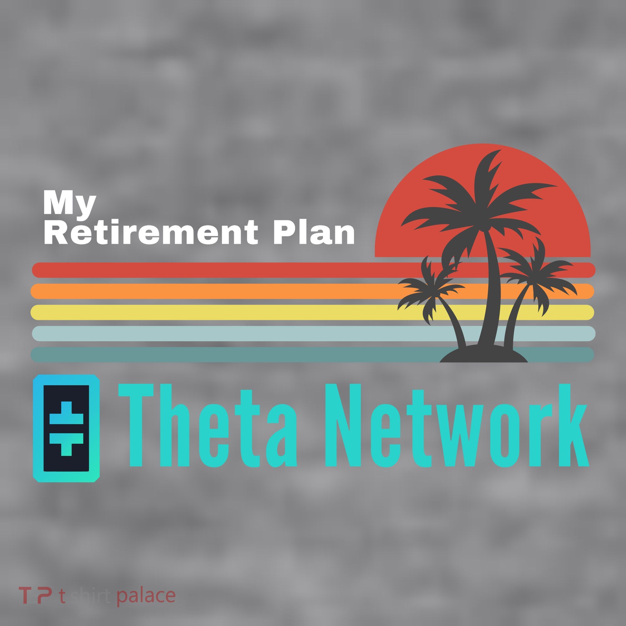 Theta Network My Retirement Plan Blockchain Crypto DeFi Women's Racerback Cropped Tank