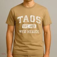 Taos New Mexico Nm Vintage Established T-Shirt thumb 3