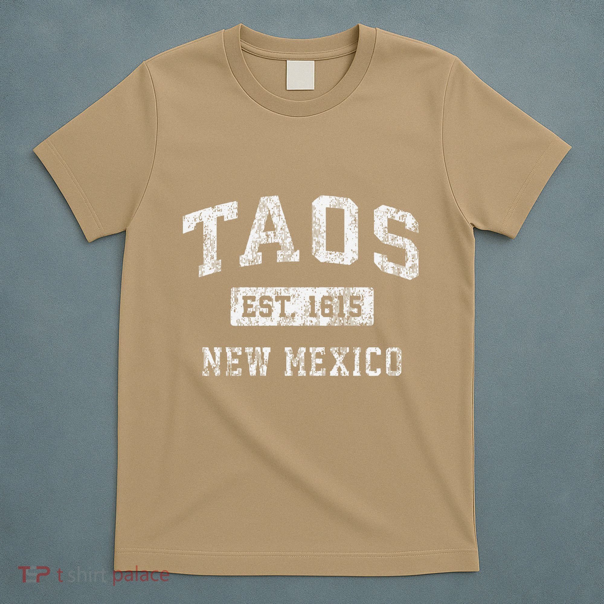 Taos New Mexico Nm Vintage Established T-Shirt