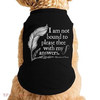 Theatre Nerd Not Bound To Please Thee Gift Shakespeare Doggie Tank