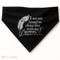 Theatre Nerd Not Bound To Please Thee Gift Shakespeare USA-Made Doggie Bandana thumb 0
