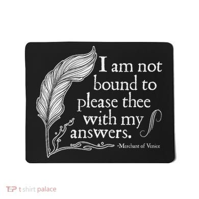 Theatre Nerd Not Bound To Please Thee Gift Shakespeare Mousepad