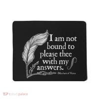 Theatre Nerd Not Bound To Please Thee Gift Shakespeare Mousepad thumb 0