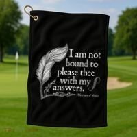 Theatre Nerd Not Bound To Please Thee Gift Shakespeare Golf Towel thumb 1