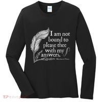 Theatre Nerd Not Bound To Please Thee Gift Shakespeare Women's Long Sleeve Shirt thumb 0