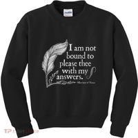 Theatre Nerd Not Bound To Please Thee Gift Shakespeare Kids Sweatshirt thumb 0