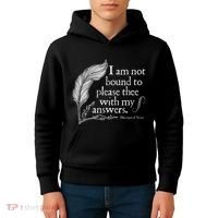 Theatre Nerd Not Bound To Please Thee Gift Shakespeare Kids Hoodie thumb 4