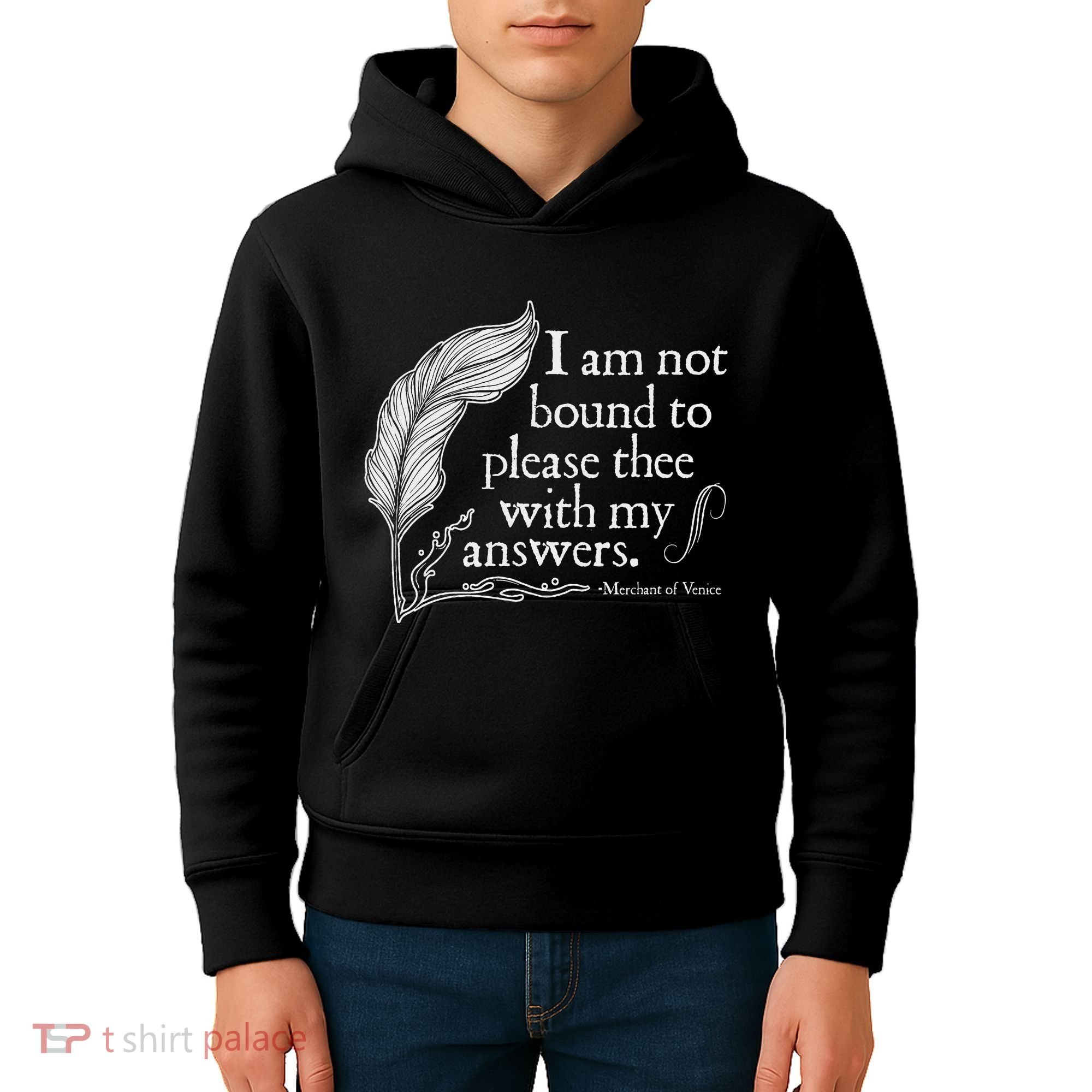 Theatre Nerd Not Bound To Please Thee Gift Shakespeare Kids Hoodie