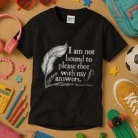 Theatre Nerd Not Bound To Please Thee Gift Shakespeare Kids T-Shirt thumb 3