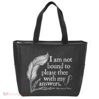 Theatre Nerd Not Bound To Please Thee Gift Shakespeare Tote Bag thumb 0