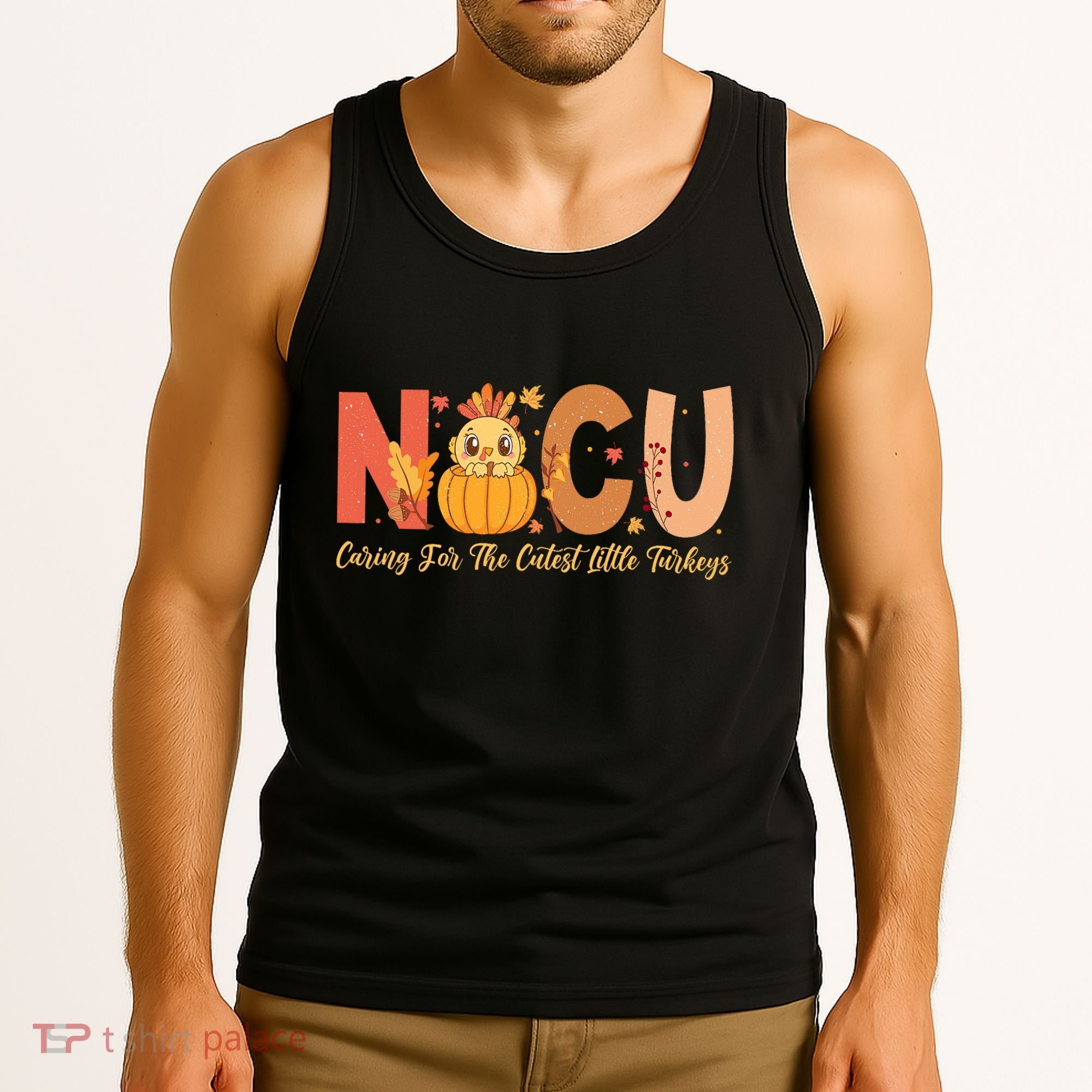 Thanksgiving Nicu Nurse Caring For The Cutest Little Turkey Tank Top