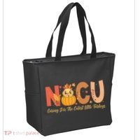 Thanksgiving Nicu Nurse Caring For The Cutest Little Turkey Tote Bag thumb 2