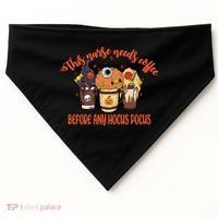 This Nurse Needs Coffee Funny Halloween Graphic Plus Size USA-Made Doggie Bandana thumb 0
