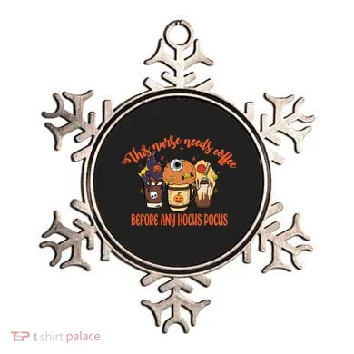 This Nurse Needs Coffee Funny Halloween Graphic Plus Size Ornament