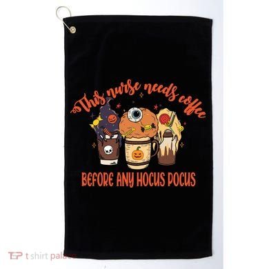 This Nurse Needs Coffee Funny Halloween Graphic Plus Size Golf Towel