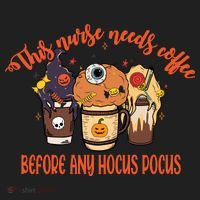 This Nurse Needs Coffee Funny Halloween Graphic Plus Size Golf Towel thumb 3