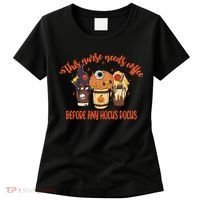 This Nurse Needs Coffee Funny Halloween Graphic Plus Size Women's T-Shirt thumb 0