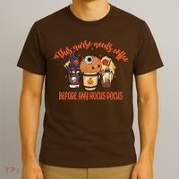 This Nurse Needs Coffee Funny Halloween Graphic Plus Size T-Shirt thumb 3