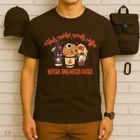 This Nurse Needs Coffee Funny Halloween Graphic Plus Size T-Shirt thumb 6
