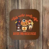 This Nurse Needs Coffee Funny Halloween Graphic Plus Size Coaster thumb 0
