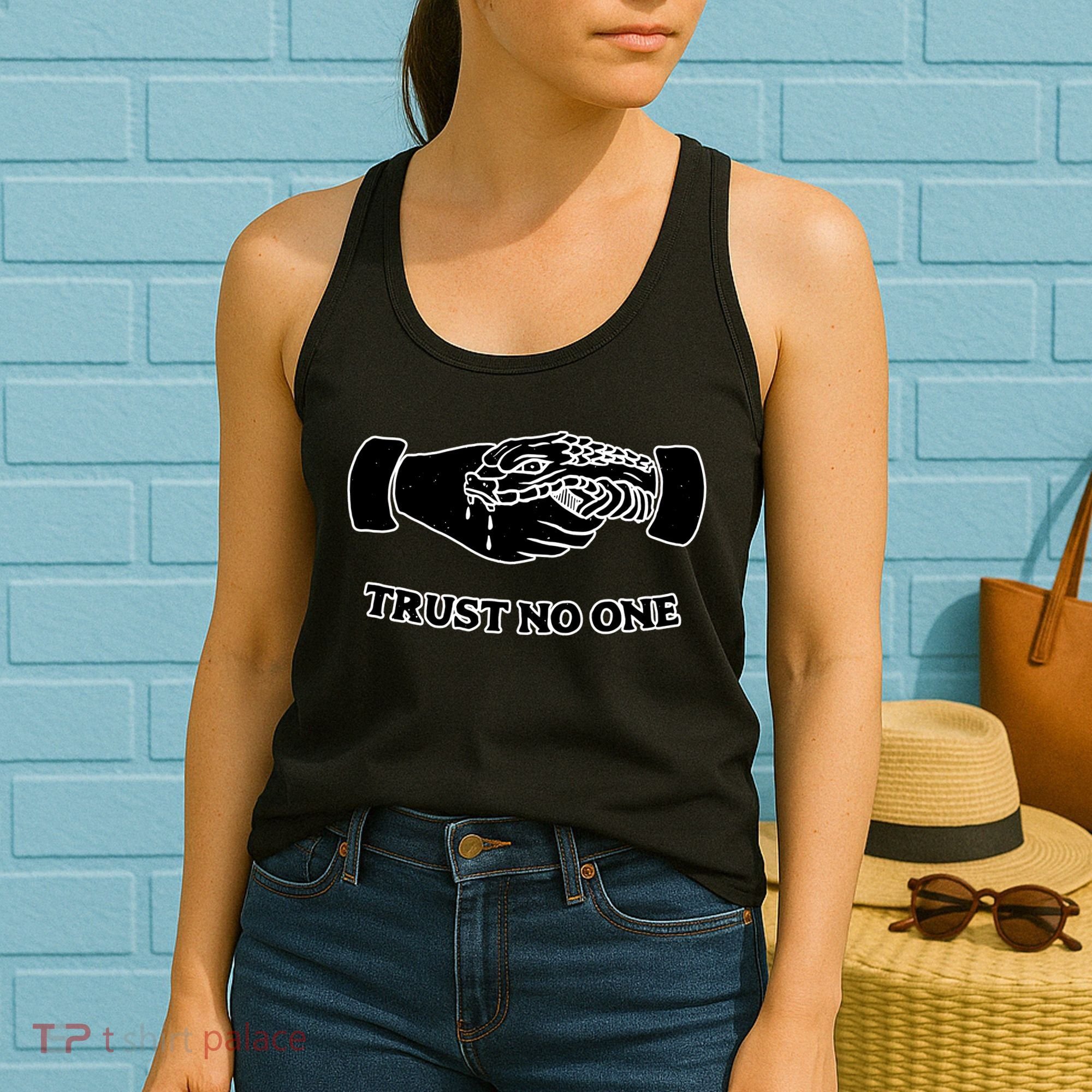 Trust No One Shake Hands With A Snake Women's Tank Top