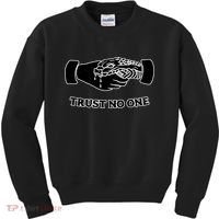 Trust No One Shake Hands With A Snake Kids Sweatshirt thumb 0