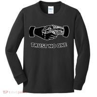 Trust No One Shake Hands With A Snake Kids Long Sleeve Shirt thumb 0