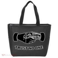 Trust No One Shake Hands With A Snake Tote Bag thumb 0