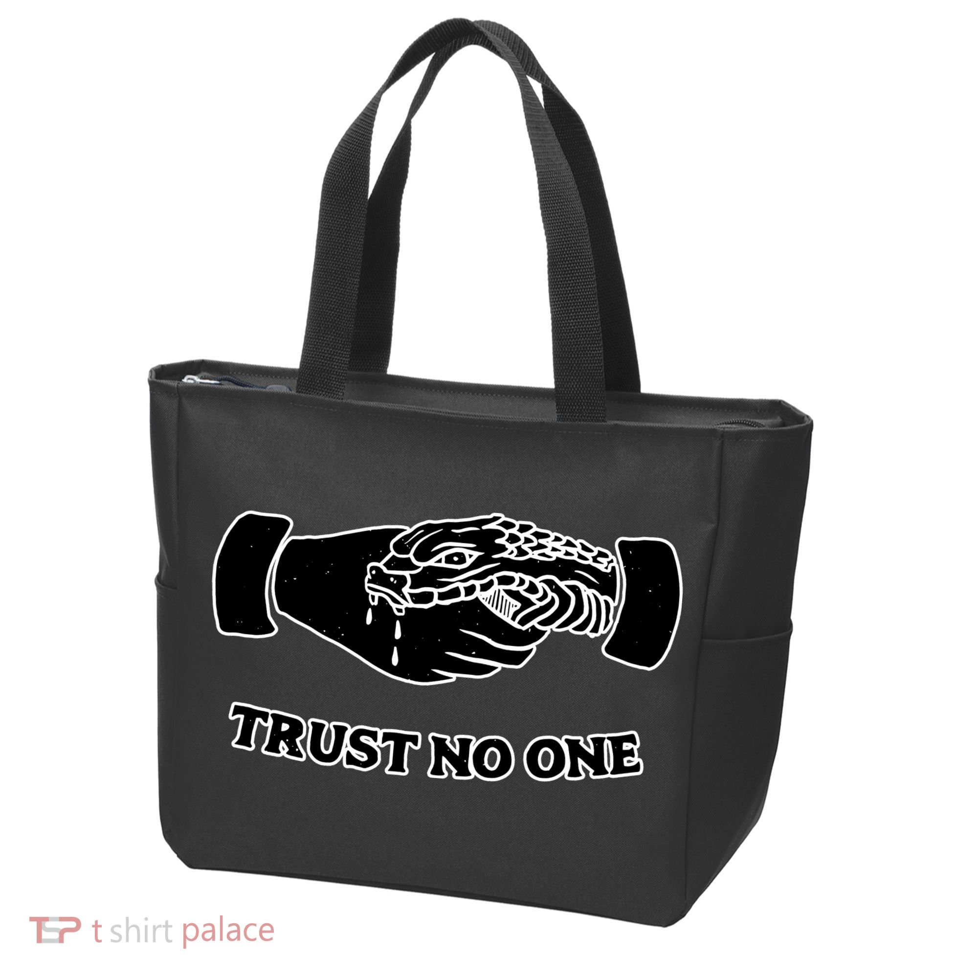 Trust No One Shake Hands With A Snake Tote Bag